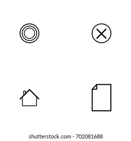 Business icon set vector line