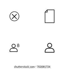 Business icon set vector line