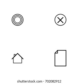 Business icon set vector line