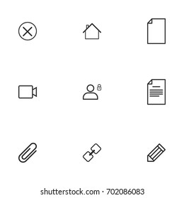 Business icon set vector line