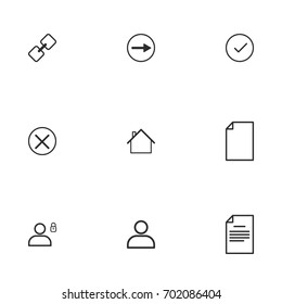 Business icon set vector line