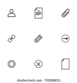 Business icon set vector line