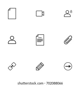 Business icon set vector line