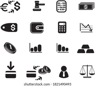 Business icon set vector on white background