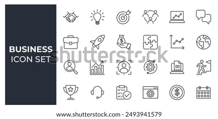 Business icon set. vector icon pack
