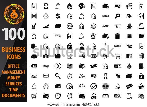 Business icon
set for web sites and user
interface