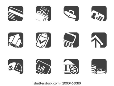 Business icon set for your design. vector icons