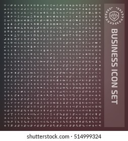 Business icon set,clean vector