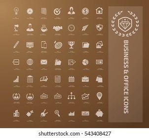 Business icon set,clean vector