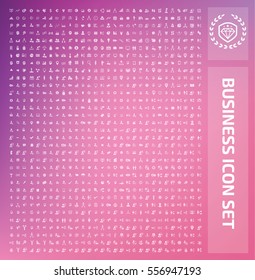 Business icon set,clean vector