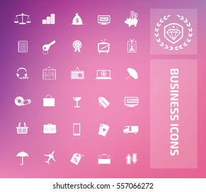 Business icon set,clean vector