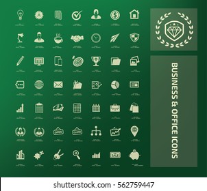 Business icon set,clean vector
