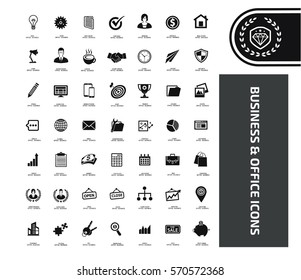 Business icon set,clean vector