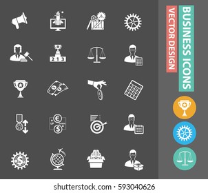 Business icon set,clean vector