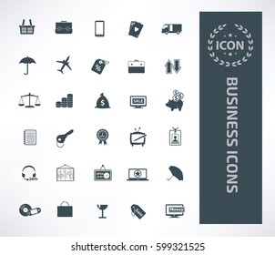 Business icon set,clean vector