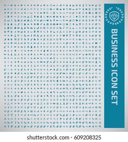 Business icon set,clean vector