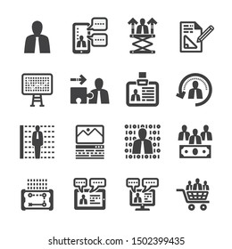 Business icon set/Flat icon set design, Out line vector icon set for design.