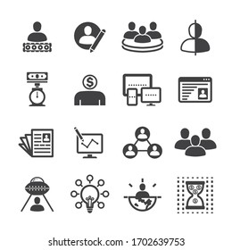 Business People Icons Setvector Stock Vector (Royalty Free) 653880706