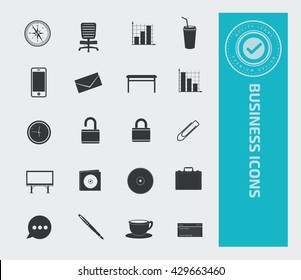 Business icon set,vector