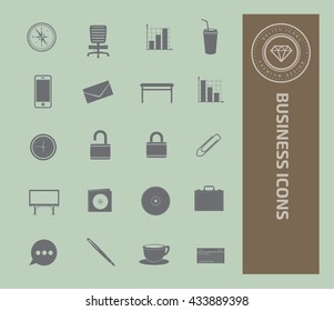Business icon set,vector