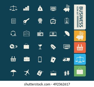 
Business icon set,vector
