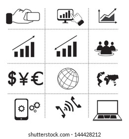 business icon set.vector illustration.