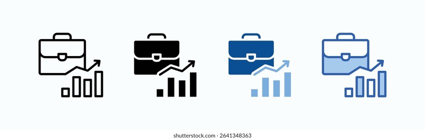 Business icon sheet multiple style collection isolated vector