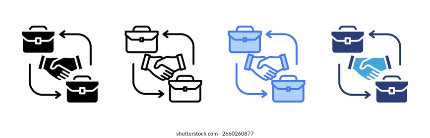 Business To Business icon sheet multiple style collection