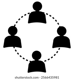 Business icon silhouette people on a white background