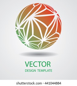 Business icon Sphere with lines. Technology Futuristic Ball Design.