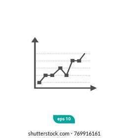 Business icon, statistics symbol. Flat vector sign isolated on white background. Used for web and graphic design, mobile app etc