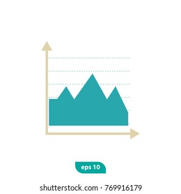 Business icon, statistics symbol. Flat vector sign isolated on white background. Used for web and graphic design, mobile app etc
