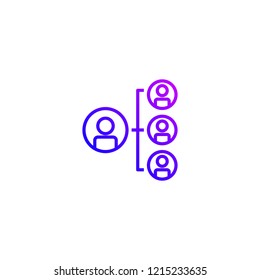 Business icon. Business table icon. People table icon.