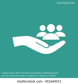 Business  icon.   team work
