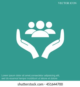 Business  icon.   team work
