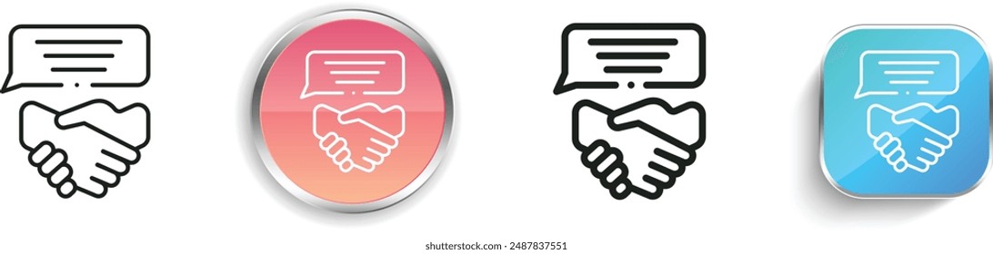 icono de negocio. Diseño delgado de estilo lineal, regular y de Botón aislado sobre fondo blanco