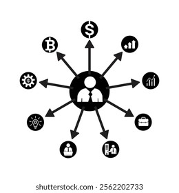 business icon vector design illustration set
