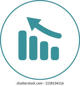 Business up icon vector design representing growth and success