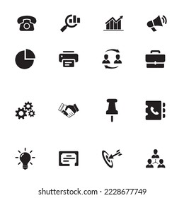 Diseño de vectores de iconos de negocios simple y elegante