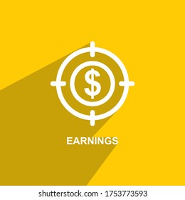 Business icon vector, Earnings icon