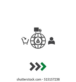 Business Icon Vector flat design style