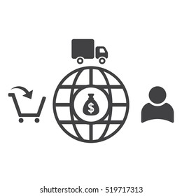 Business Icon Vector flat design style
