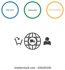 Business Icon Vector flat design style