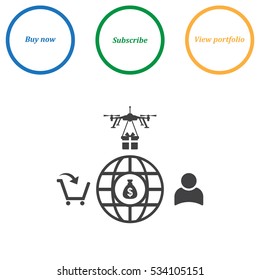 Business Icon Vector flat design style