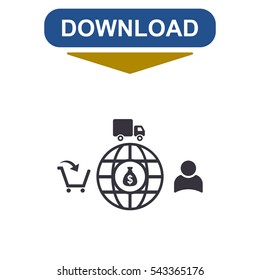 Business Icon Vector flat design style