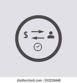  Business icon, vector. Flat design.