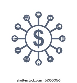 Business Icon Vector flat design style
