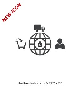 Business Icon Vector flat design style