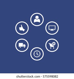 Business Icon Vector flat design style