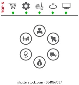 Business Icon Vector flat design style
